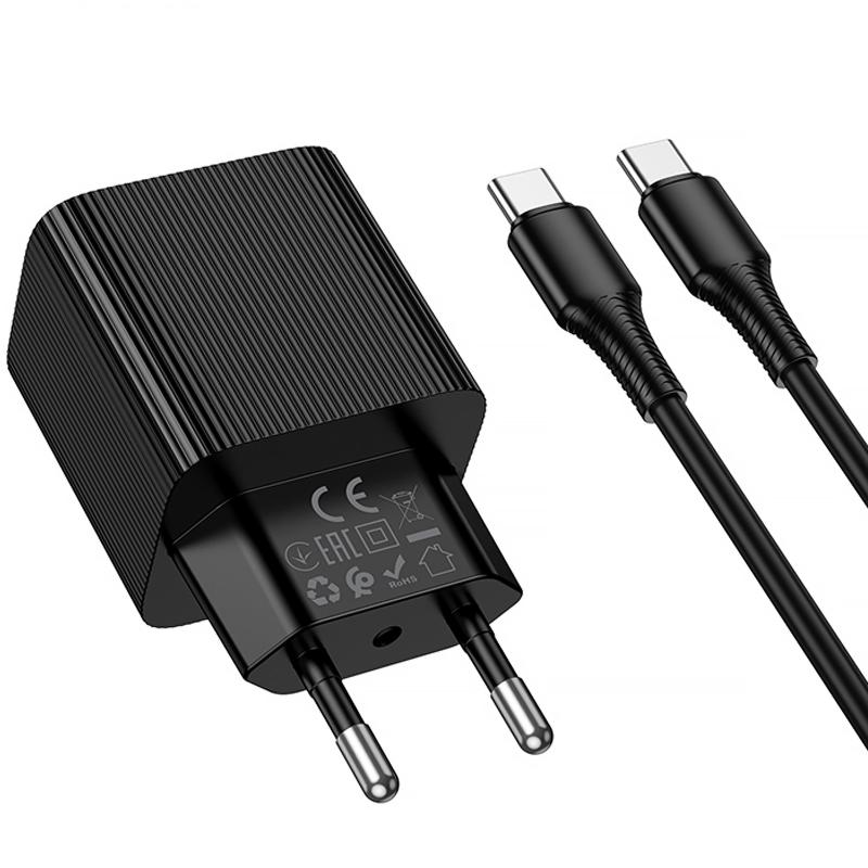 Купити МЗП Hoco CS83A Excellent with digital display PD20W+QC3.0 (1USB-A/1C) + кабель Type-C to Type-C
