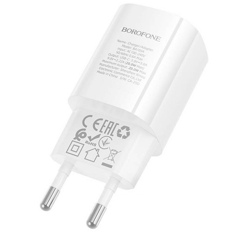 Купити МЗП Borofone BA103A Pudding PD20W (1USB-C)