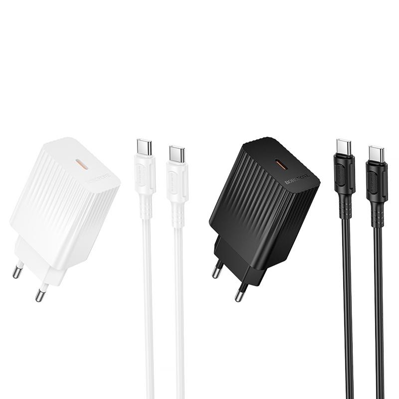 Купити МЗП Borofone BAS73A Source PD20W (1USB-C) + кабель Type-C to Type-C