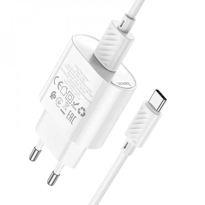 Купити МЗП Hoco C109A Fighter QC3.0 18W (1USB-A) + кабель USB to Type-C