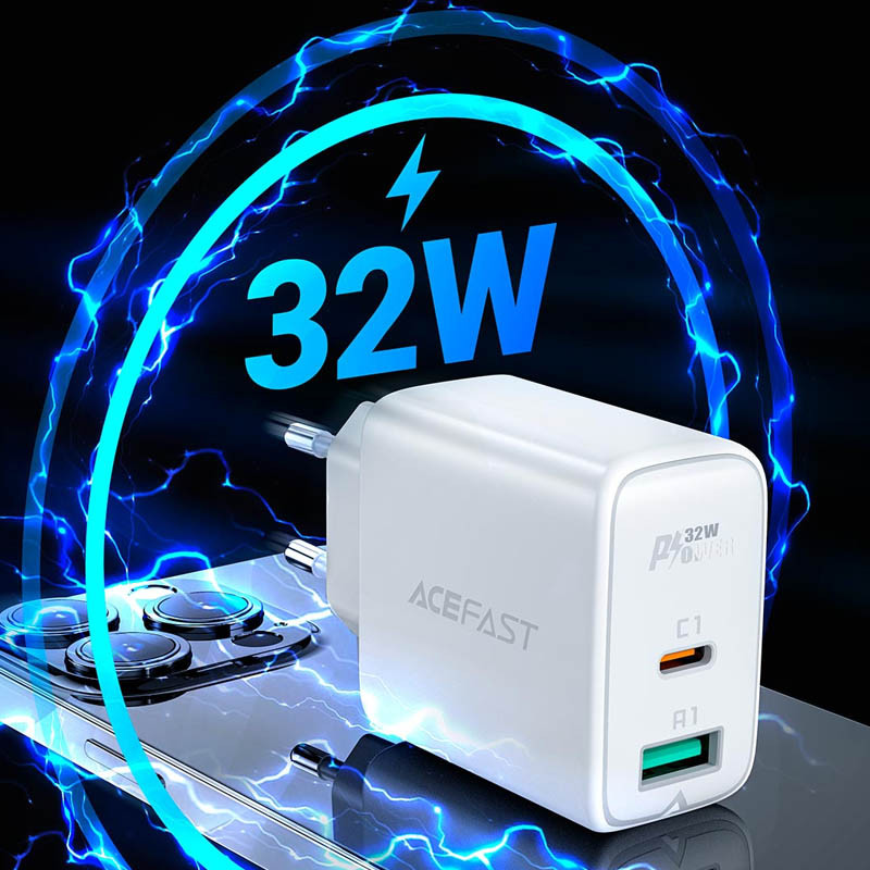 Купити МЗП Acefast A5 PD32W+QC3.0 (1USB-A/1C)