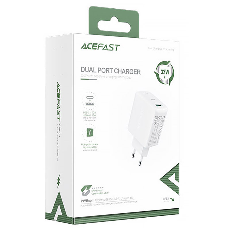 Купити МЗП Acefast A5 PD32W+QC3.0 (1USB-A/1C)