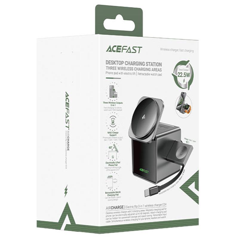 Купити БЗП Acefast E34 desktop 3in1 15W