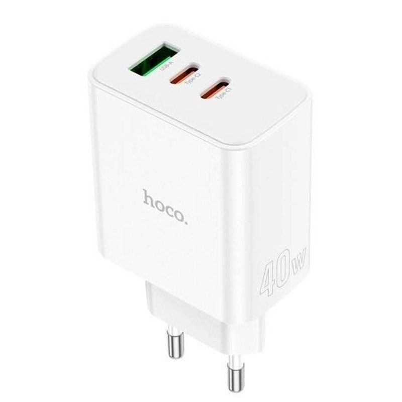 Купити МЗП Hoco C126A PD40W+QC3.0 (1USB/2Type-C)