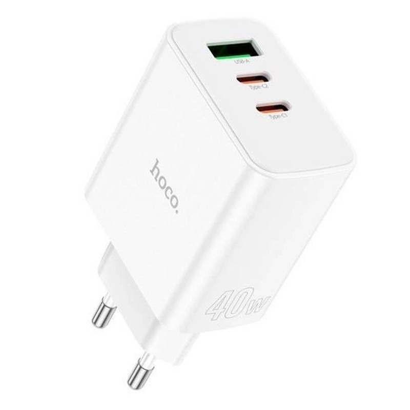 Купити МЗП Hoco C126A PD40W+QC3.0 (1USB/2Type-C)