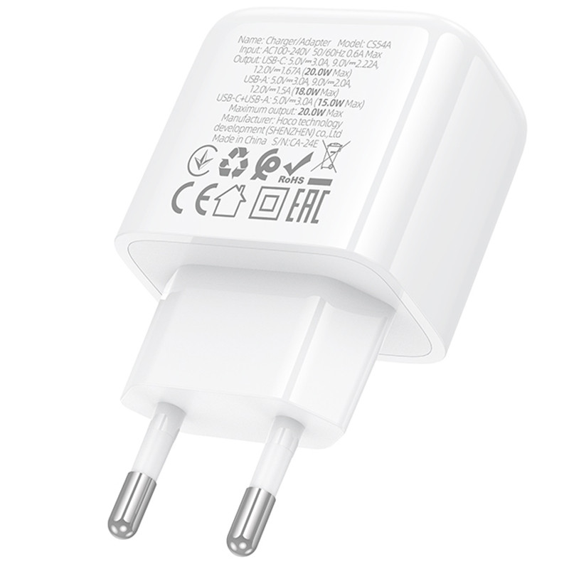 Купити МЗП Hoco CS54A Surplus PD20W+QC3.0 (1USB-A/1C)