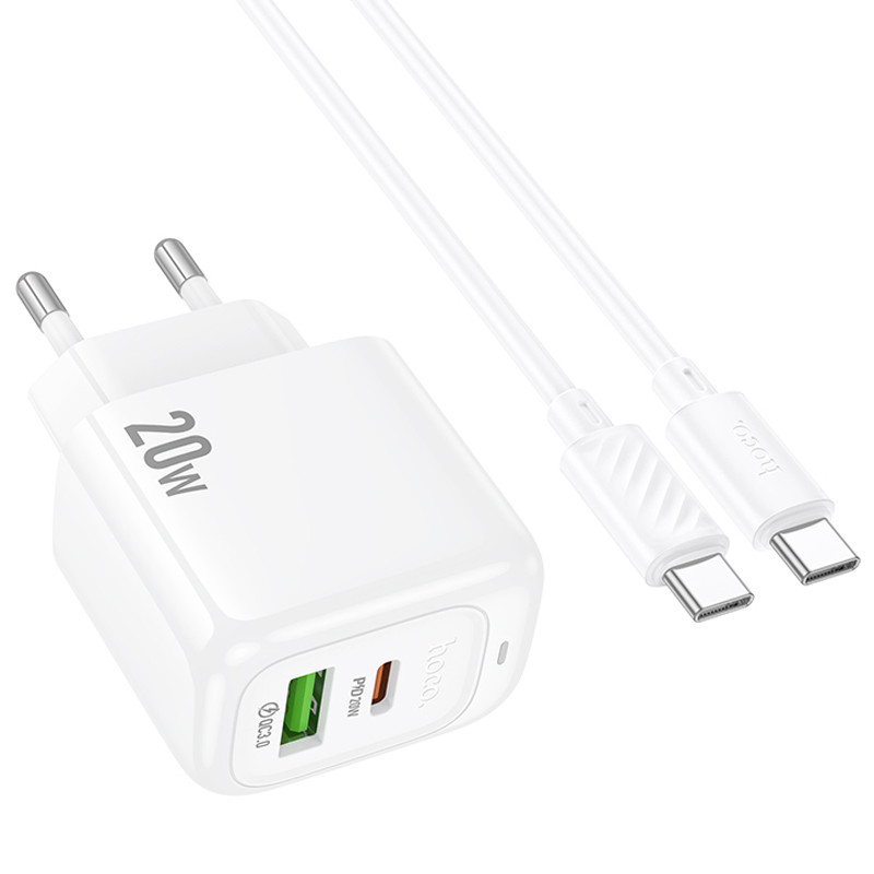 Купити МЗП Hoco CS54A Surplus PD20W+QC3.0 (1USB-A/1C) + кабель Type-C to Type-C