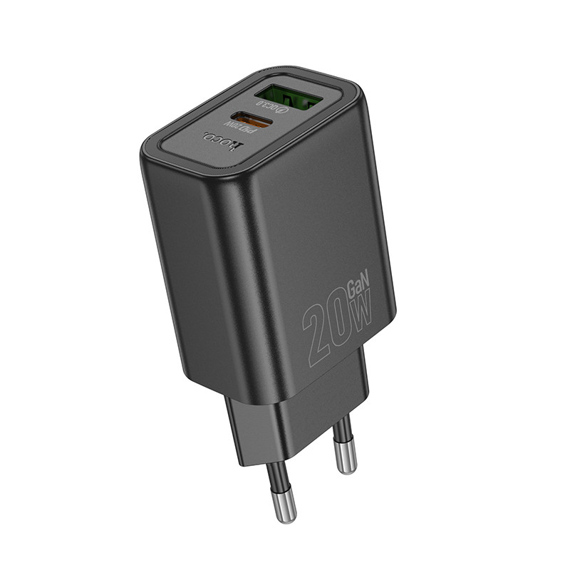 Купити МЗП Hoco N61 Gentle PD20W+QC3.0 (1USB-A/1C) + кабель Type-C to Type-C
