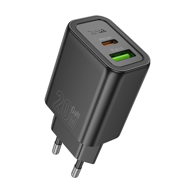 Купити МЗП Hoco N61 Gentle PD20W+QC3.0 (1USB-A/1C) + кабель Type-C to Type-C
