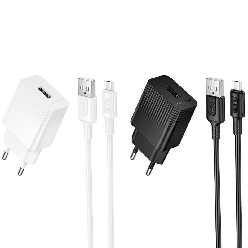 Купити МЗП Borofone BAS71A Source 10.5W (1USB-A) + кабель USB to MicroUSB