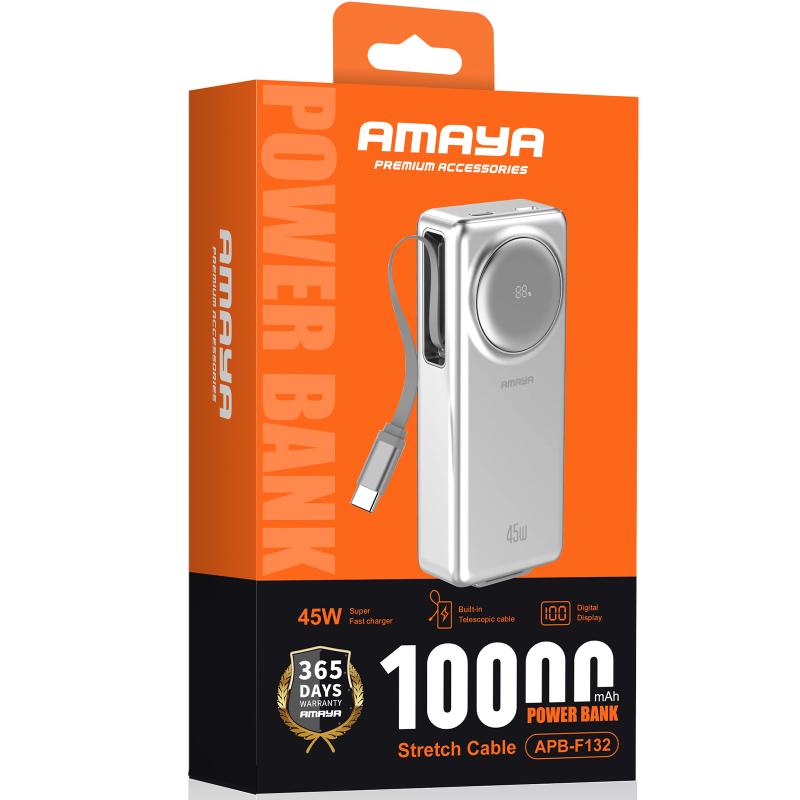 Купити Портативний ЗП Power Bank Amaya F132 45W with display and cable 10000 mAh