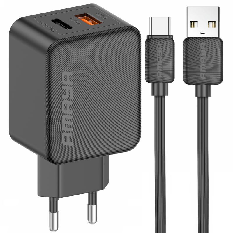 Купити МЗП Amaya E113UC PD25W+QC3.0 (1USB-A/1C) + кабель USB to Type-C