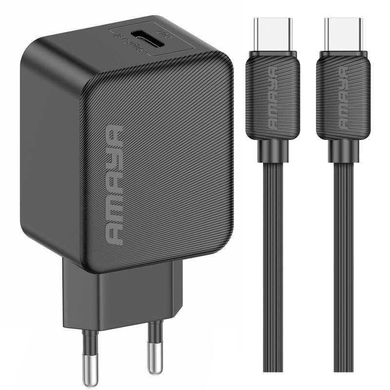 Купити МЗП Amaya E112CC PD25W (1USB-C) + кабель Type-C to Type-C