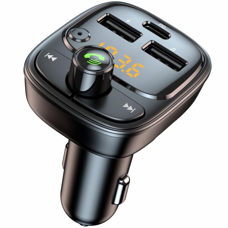 Купити АЗП FM модулятор Amaya ACC-T02 PD30W (2USB-A/1C)