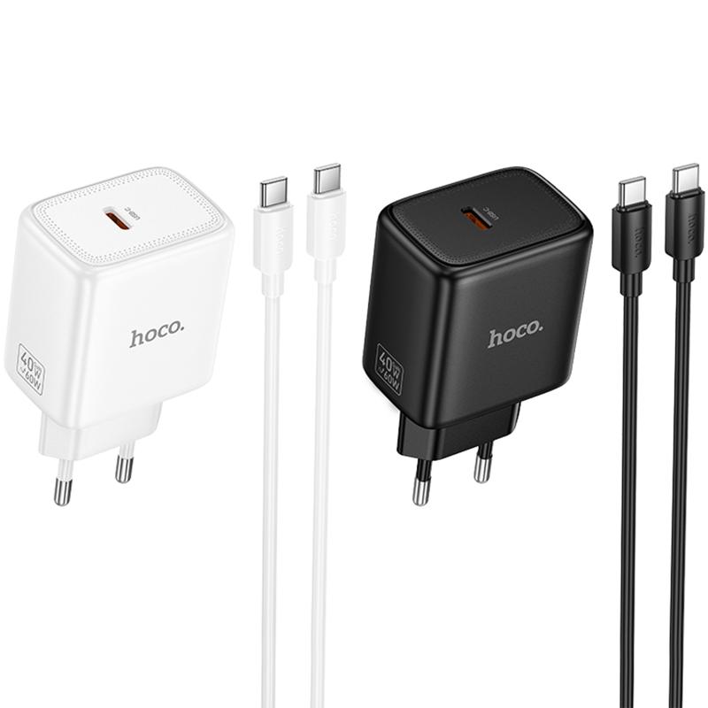 Купити МЗП Hoco N83 Profit PD40W (1USB-C) + кабель Type-C to Type-C