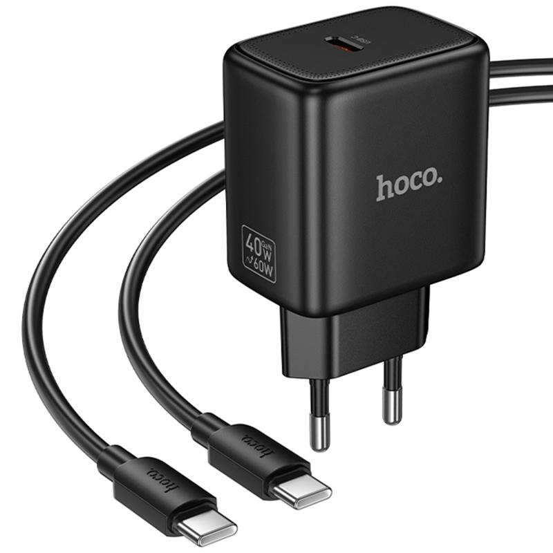 Купити МЗП Hoco N83 Profit PD40W (1USB-C) + кабель Type-C to Type-C