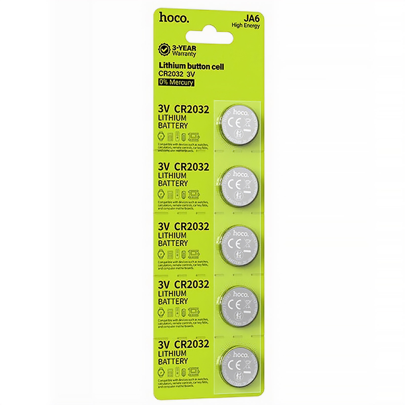 Купити Батарейки Hoco JA6 (CR2032) Button 5 pcs