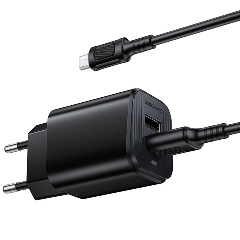 Купити МЗП Borofone BAS81A Star 10.5W (2USB-A) + кабель USB to MicroUSB