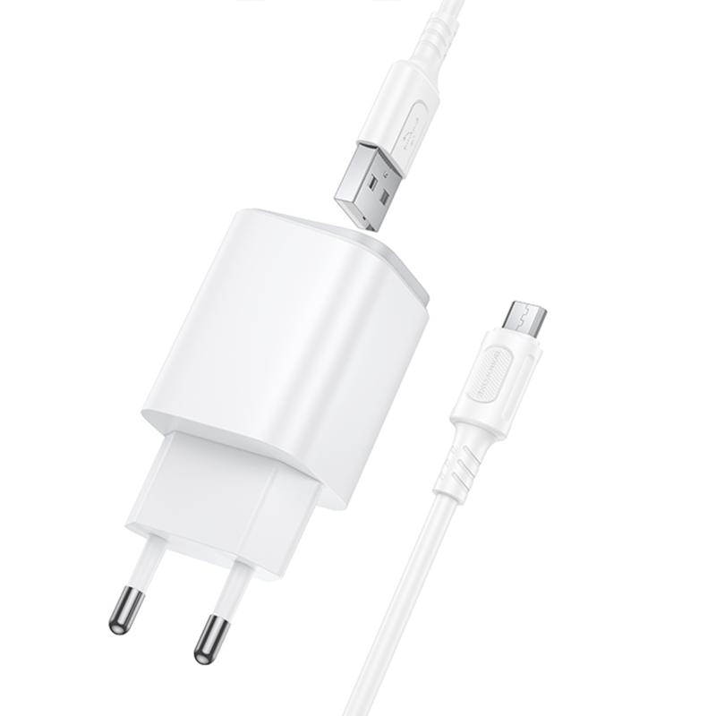 Купити МЗП Borofone BAS81A Star 10.5W (2USB-A) + кабель USB to MicroUSB