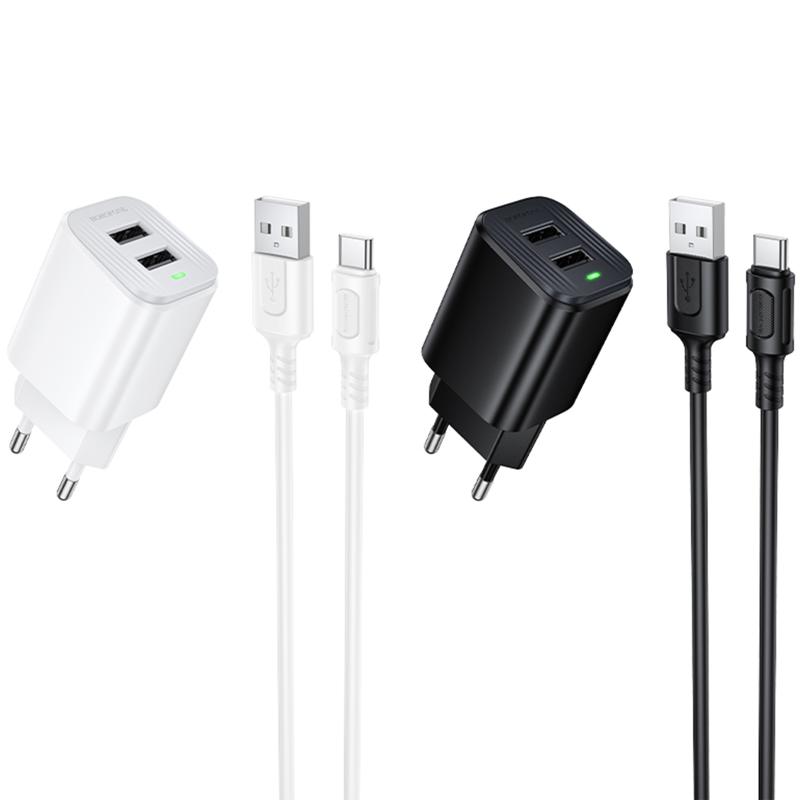 Купити МЗП Borofone BAS81A Star 10.5W (2USB-A) + кабель USB to Type-C