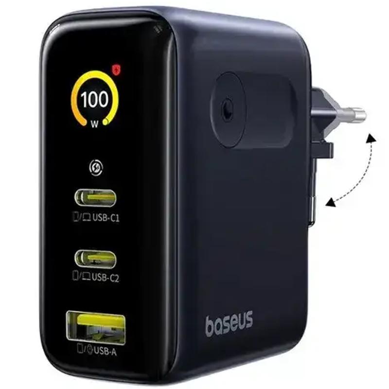 Купити МЗП Baseus PicoGo AE21 Fast Charger 100W (1USB-A/2C) + кабель Type-C to Type-C (E0121B)