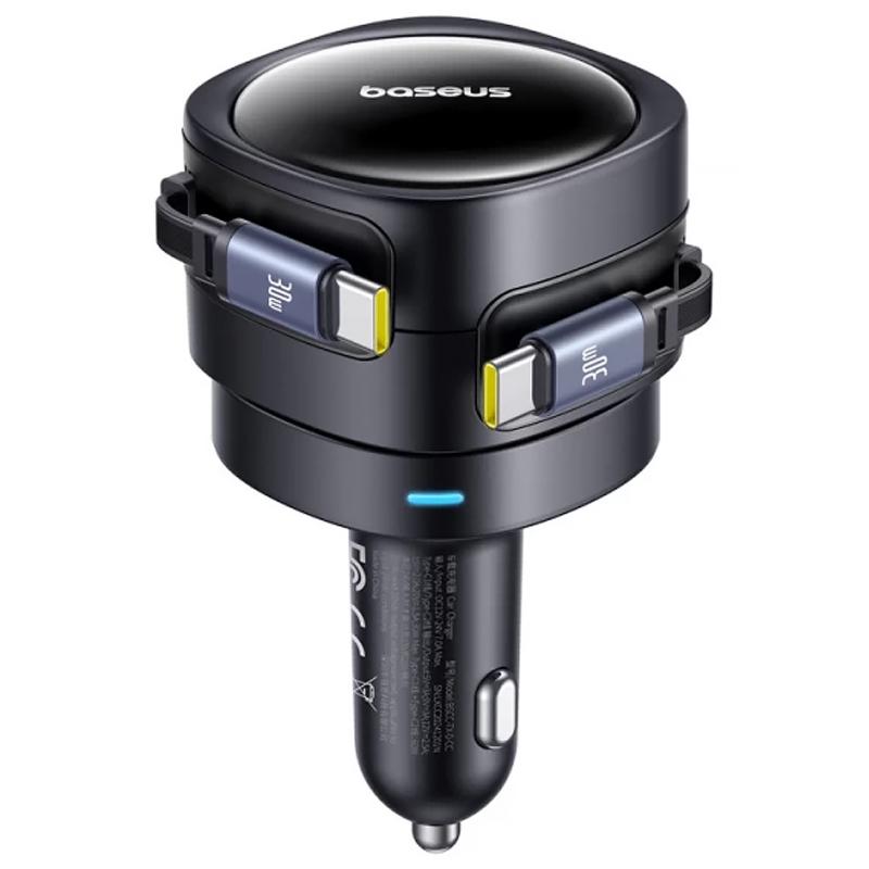 Купити АЗП Baseus Enjoyment Max PD60W with retractable cable (2USB-C) (C00035507121)