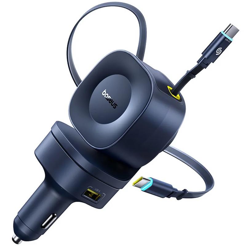 Купити АЗП Baseus PrimeTrip VR2 Max PD100W+QC3.0 with retractable cable (1USB-A/3C) (C02066)