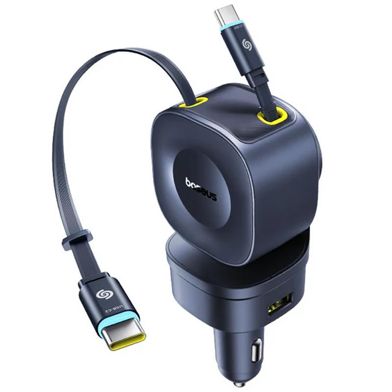 Купити АЗП Baseus PrimeTrip VR2 Max PD100W+QC3.0 with retractable cable (1USB-A/3C) (C02066)