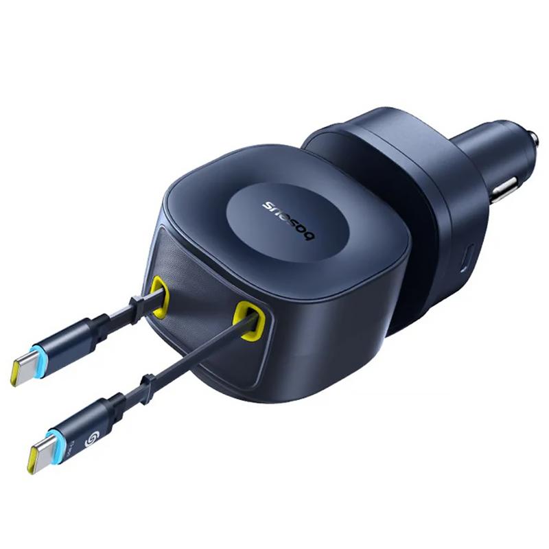 Купити АЗП Baseus PrimeTrip VR2 Max PD100W+QC3.0 with retractable cable (1USB-A/3C) (C02066)