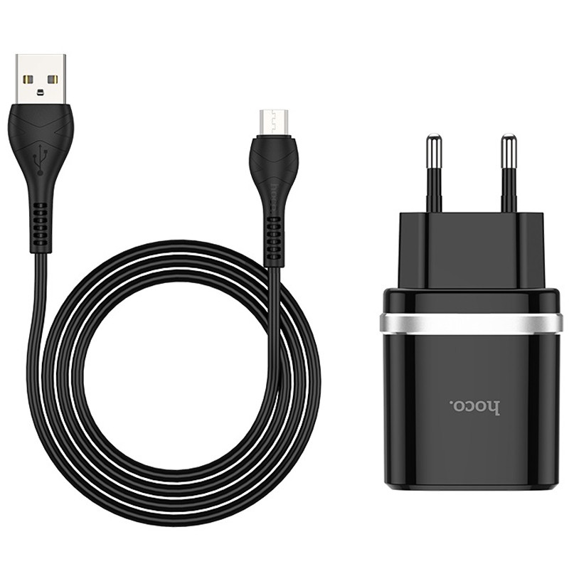 Купити МЗП Hoco C12Q Smart QC3.0 18W (1USB-A) + кабель USB to MicroUSB