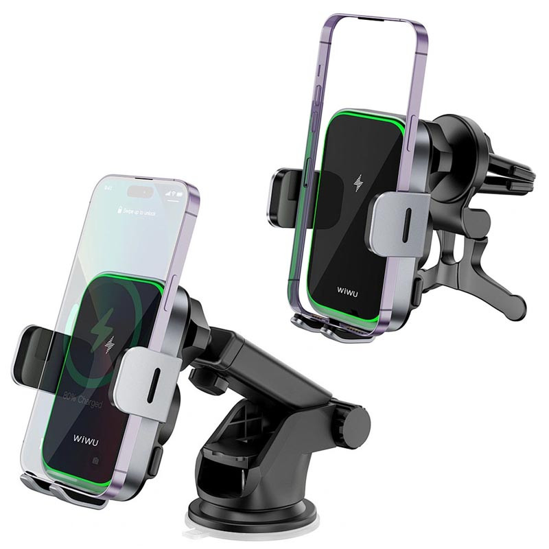 Купити Автотримач з БЗП WIWU CH-313 15W (center console)