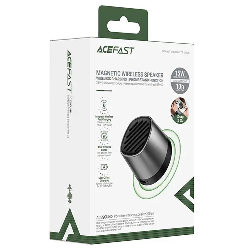 Купити Bluetooth Колонка Acefast K8 5W + БЗП 15W