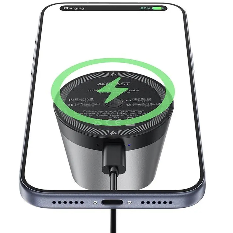 Купити Bluetooth Колонка Acefast K8 5W + БЗП 15W