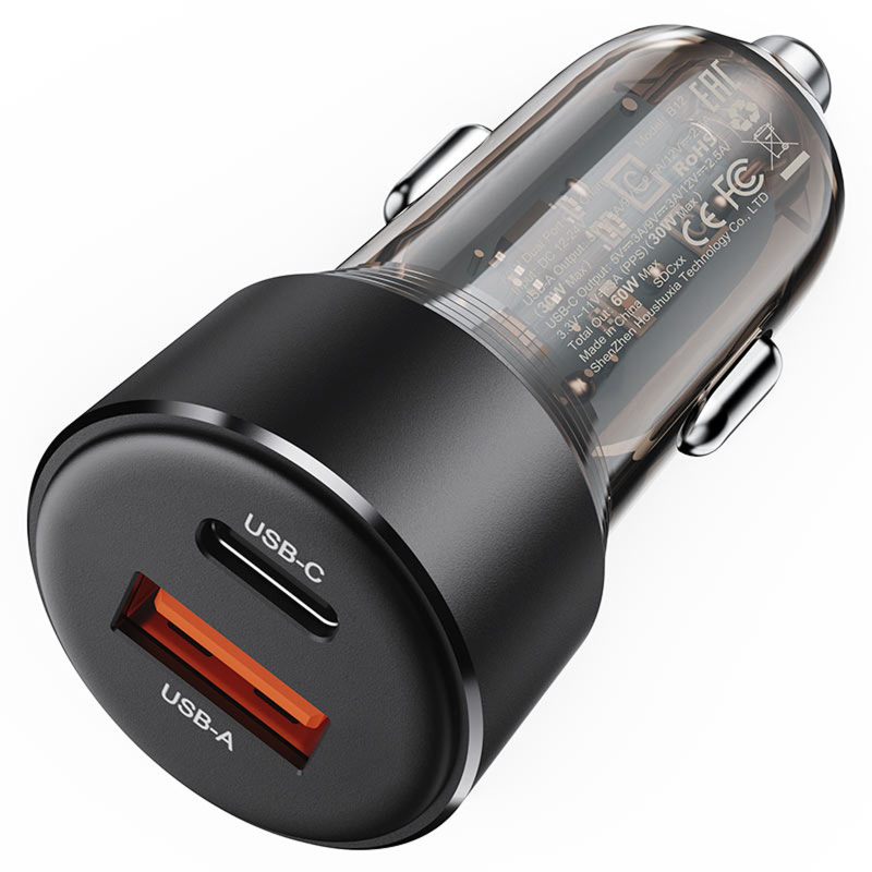 Купити АЗП Acefast B12 PD30W+QC3.0 total 60W (1USB-A/1C)