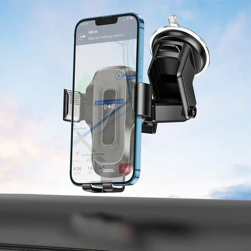 Купити Автотримач з БЗП Hoco HW3 Wise 15W (center console)