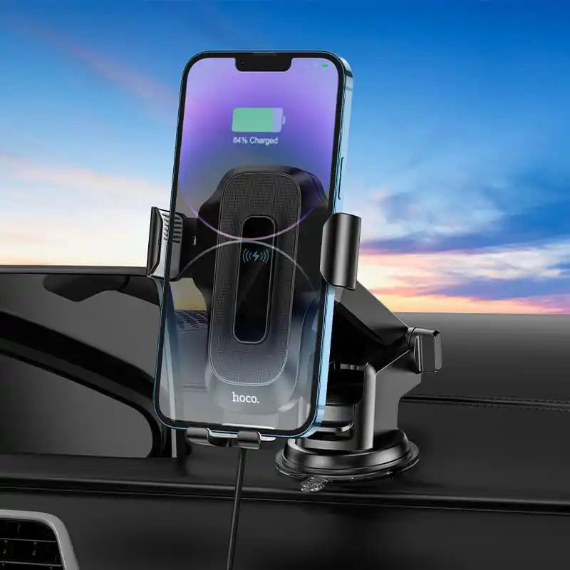 Купити Автотримач з БЗП Hoco HW3 Wise 15W (center console)