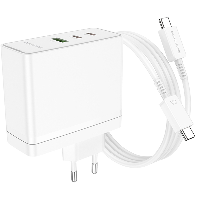 Купити МЗП Borofone BN11 Imperial PD100W+QC3.0 (1USB-A/2C) + кабель Type-C to Type-C
