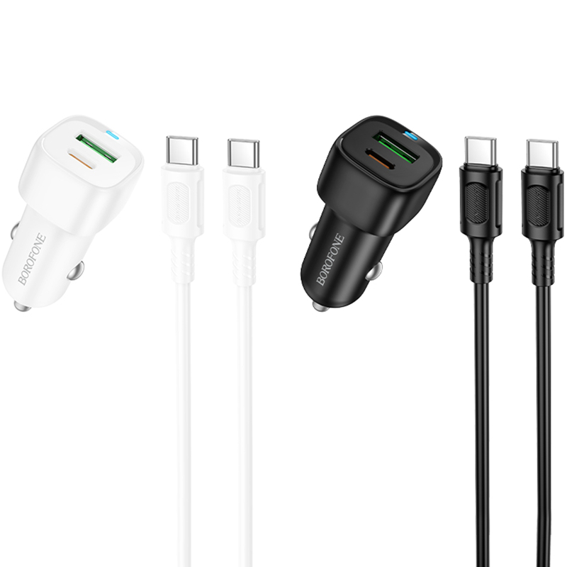 Купити АЗП Borofone BZ34B Cloud PD20W+QC3.0 total 38W (1USB-A/1C) + кабель Type-C to Type-C