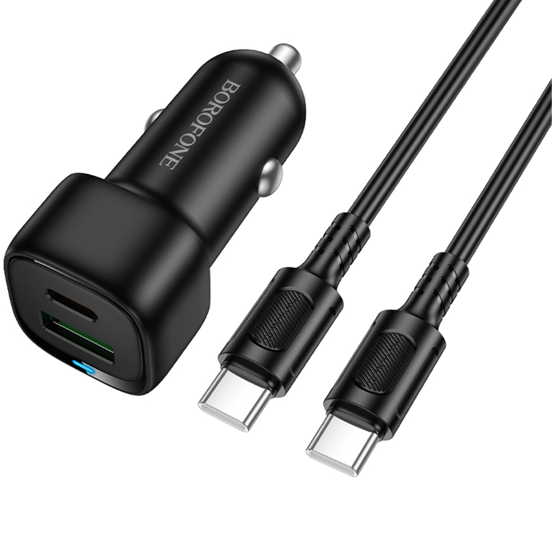 Купити АЗП Borofone BZ34B Cloud PD20W+QC3.0 total 38W (1USB-A/1C) + кабель Type-C to Type-C