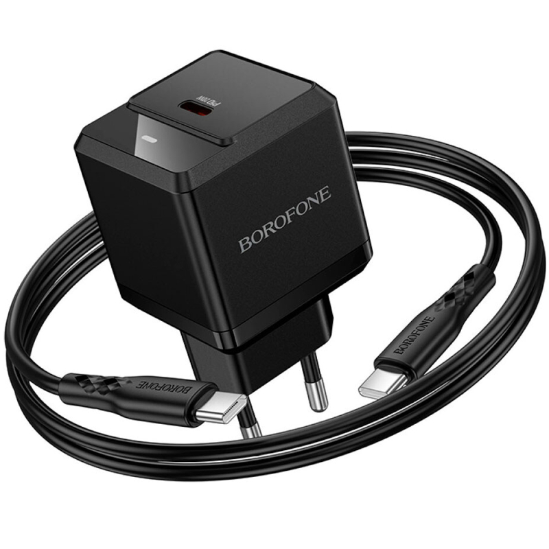 Купити МЗП Borofone BN18 Intenso PD20W (1USB-C) + кабель Type-C to Type-C