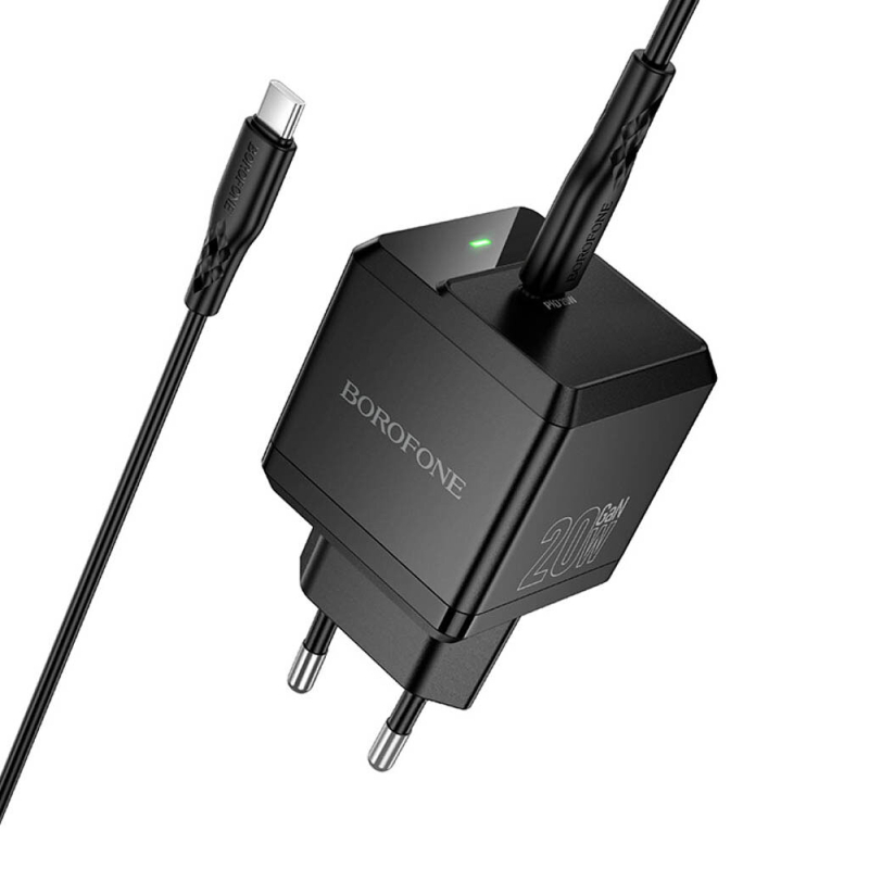Купити МЗП Borofone BN18 Intenso PD20W (1USB-C) + кабель Type-C to Type-C