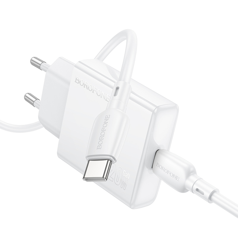 Купити МЗП Borofone BN23 Wish PD20W (1USB-C) + кабель Type-C to Type-C