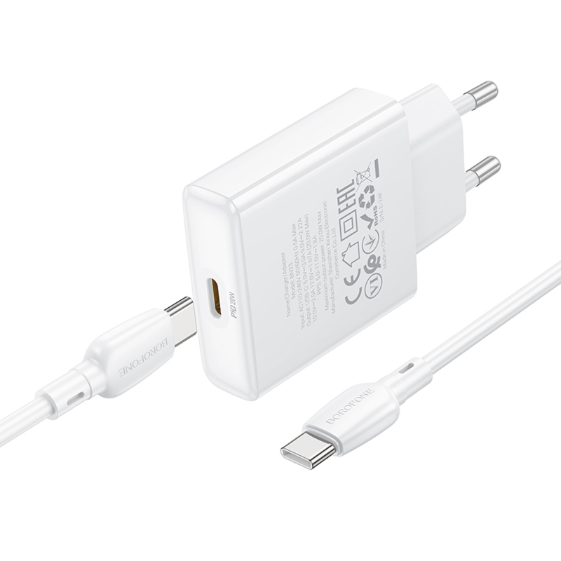 Купити МЗП Borofone BN23 Wish PD20W (1USB-C) + кабель Type-C to Type-C