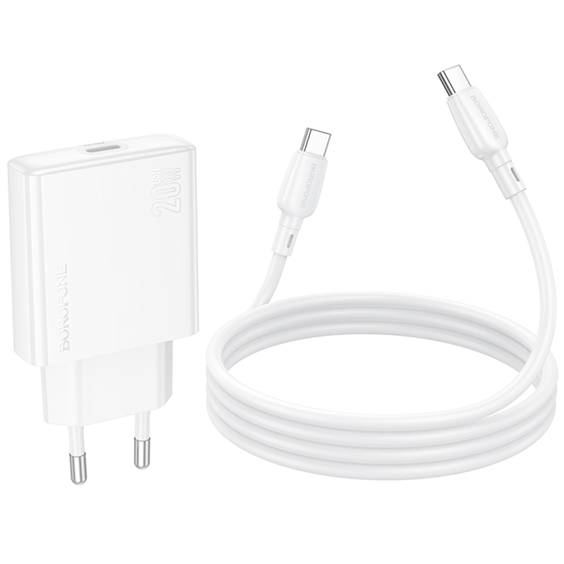 Купити МЗП Borofone BN23 Wish PD20W (1USB-C) + кабель Type-C to Type-C