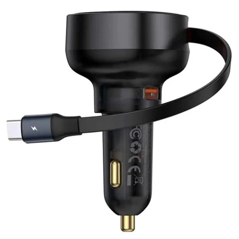 Купити АЗП Baseus Enjoyment Pro PD60W with retractable cables (1USB-A/1C/1L) (C00057802111)