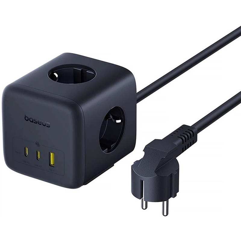 Купити Подовжувач Baseus EnerFill FA11 PD67W+QC3.0 (1USB-A/2C/2Socket) (1.5m) (EFMF67)