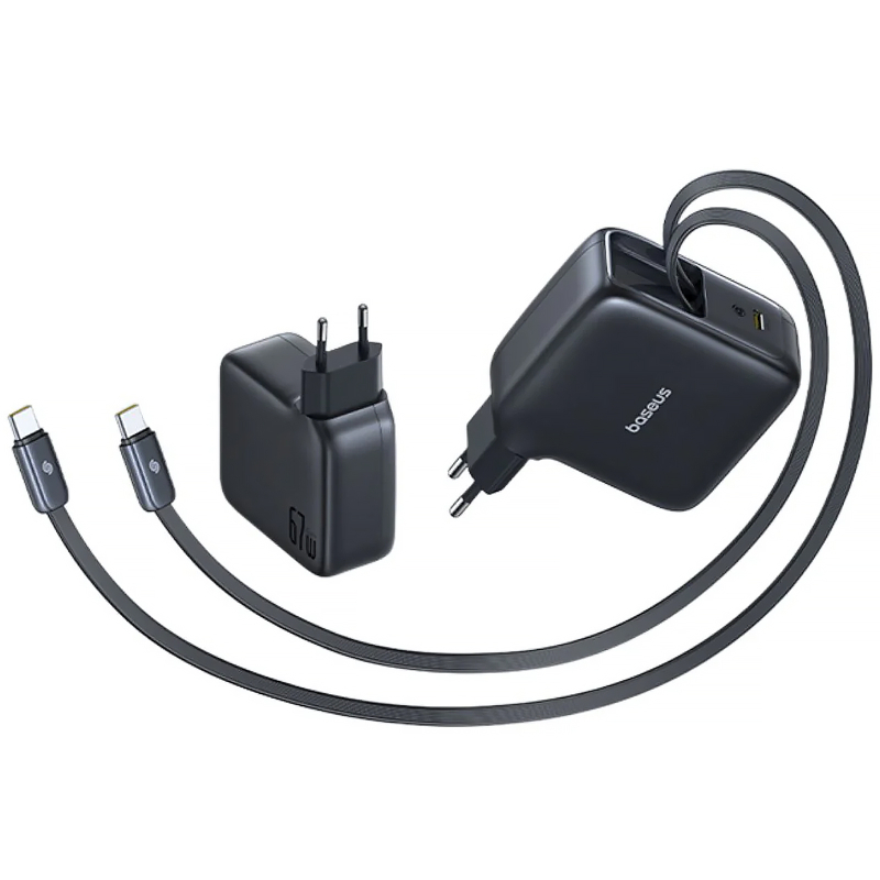 Купити МЗП Baseus EnerCore CJ21 PD67W with retractable cables (3USB-C) (E0121D)