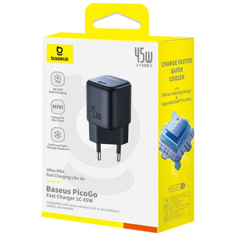 Купити МЗП Baseus PicoGo GaN Fast Charger 45W (1USB-C) (P10176800)