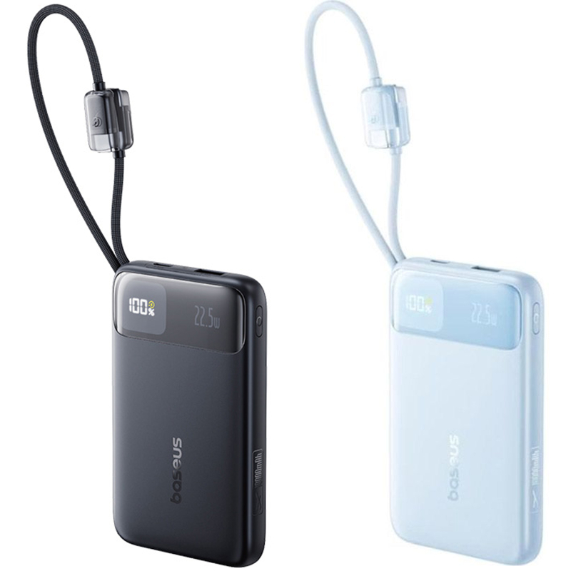 Портативний ЗП Power Bank Baseus EnerFill FC11 PD22.5W with cable 10000 mAh (2USB-C) (E0027R)