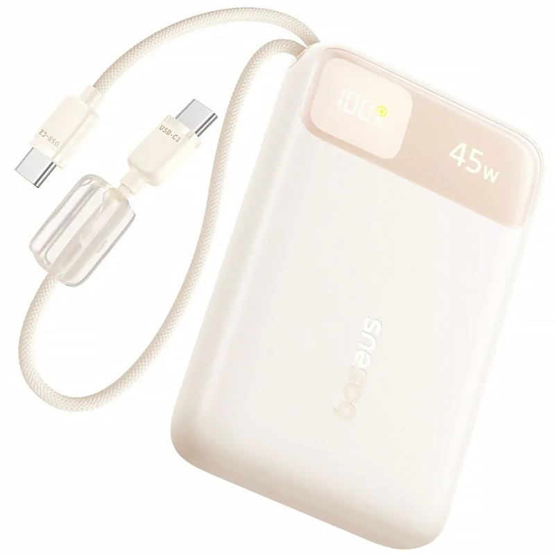 Купити Портативний ЗП Power Bank Baseus EnerFill FC11 PD22.5W with cable 10000 mAh (2USB-C) (E0027R)